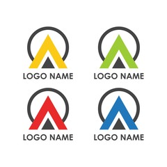 letter a logo template,triangle