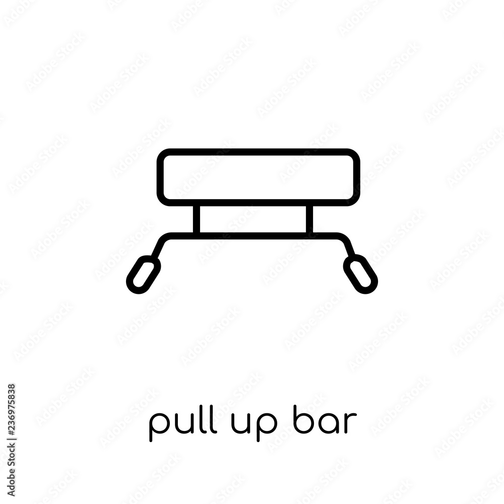 Aufkleber pull up bar icon. trendy modern flat linear vector pull up bar icon on white background from thin li