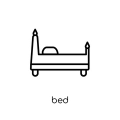 Bed icon from Furniture and household collection.