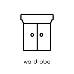 Wardrobe icon from Furniture and household collection.