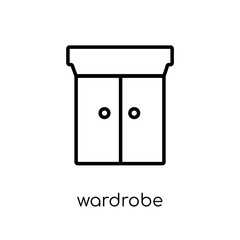 Wardrobe icon from Furniture and household collection.