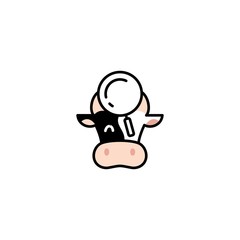 cow bull search logo vector icon