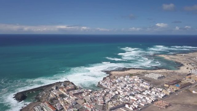 aerial view of El Cotillo bay, fuerteventura