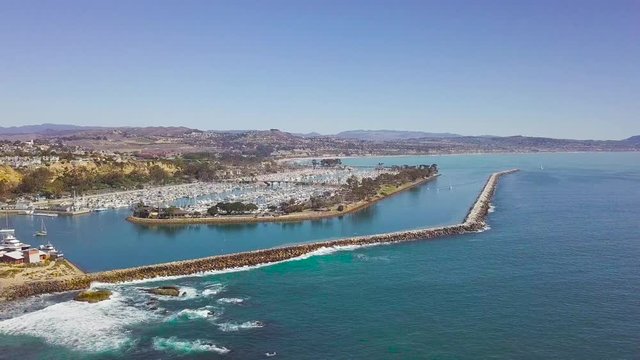 Drone video of the marina at Dana Point California