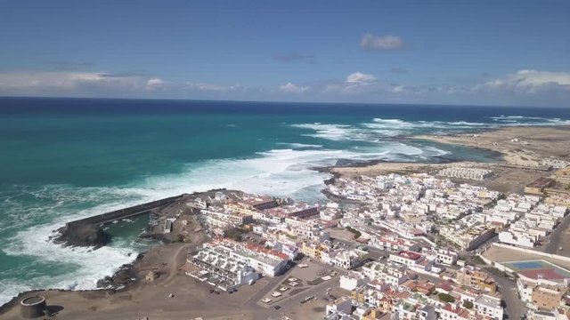 aerial view of El Cotillo bay, fuerteventura