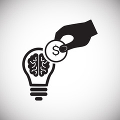 Crowfunfing investment icon on white background for graphic and web design, Modern simple vector sign. Internet concept. Trendy symbol for website design web button or mobile app