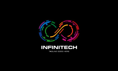 Infinity logo - colorful infinite icon - endless symbol