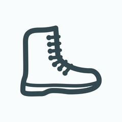 Boots icon, men's winter waterproof boots vector icon