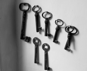 Unused keys of old doors
