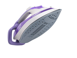 modern steam iron 3d render on white