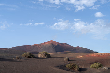 Desert stone volcanic landscape in Lanzarote, Canary Islands