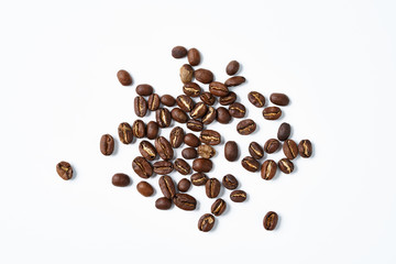 Coffee Beans With White Background   