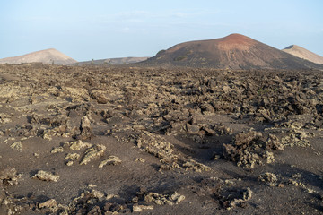 Rocky volcanic landscape, Lanzarote, Canary Islands, Spain