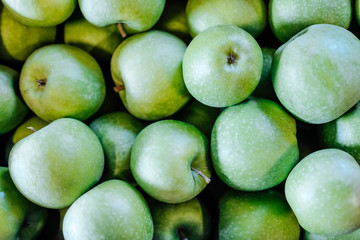 Fresh green apples