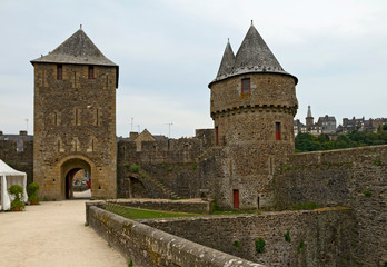 Fototapeta na wymiar Medieval Castle Fort of Fougeres