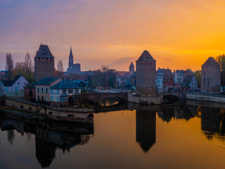 Ponts couverts barrage Vauban in Strasbourg petite France