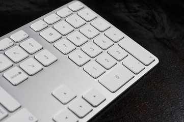 white keyboard dusty