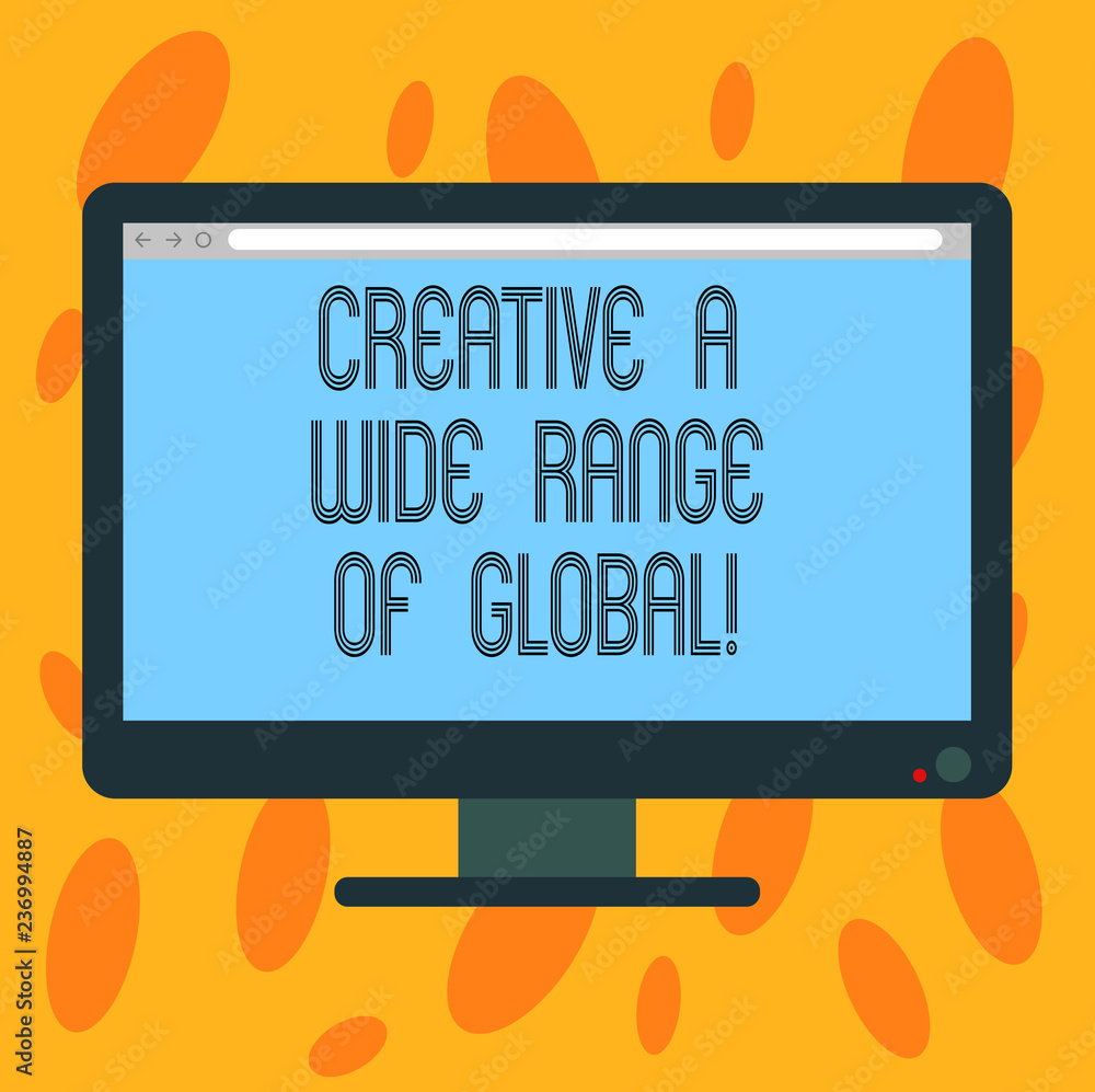 Fototapete writing note showing creative a wide range of global. business photo showcasing spread creativity ar