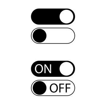 On Off Icon, Logo On White Background