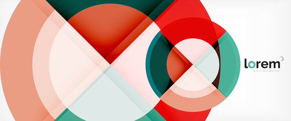 Fototapeta premium Stubarwny round kształtów abstrakta tło