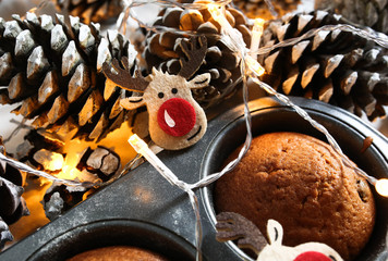 chrismas decoration and christmas bake, I wish you a merry christmas and a Happy New Year, holidays are coming, christmas puncakes, natal e bolos - queques 
