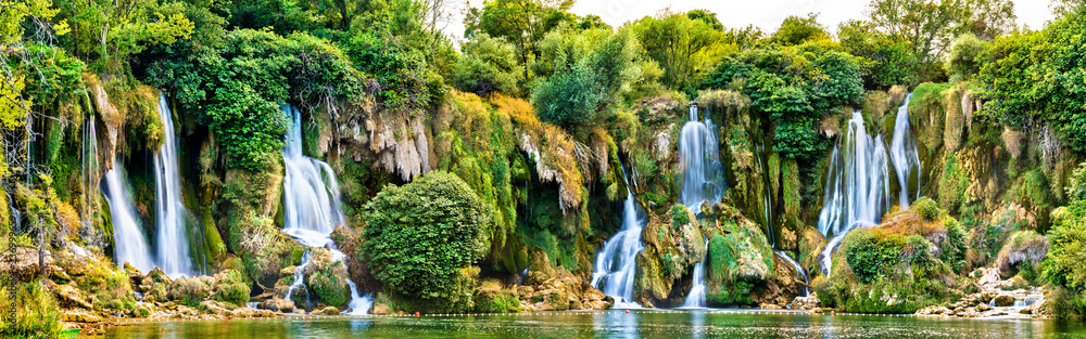 Poster kravica waterfalls on the trebizat river in bosnia and herzegovina