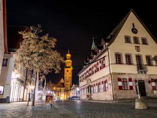 Altes Rathaus  Lauf an der Pegnitz am Abend