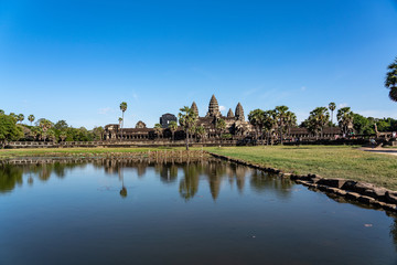 Angkor Wat daytime from north reflecting pond
