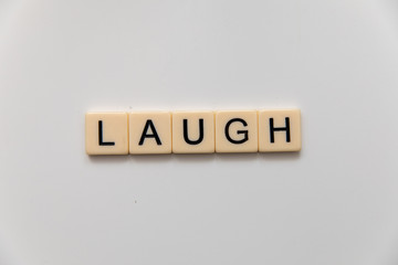 laugh letter blocks