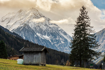 Dolomites Landscape with Snow - Austria Stubai- Alps