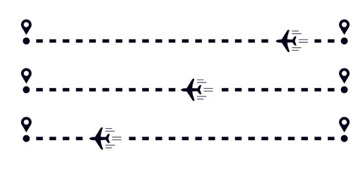 Fototapeta premium Plane with track vector illustration.