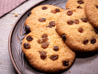 appetizing american cookies. close-up