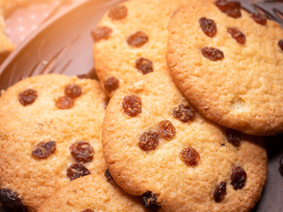 appetizing american cookies. close-up