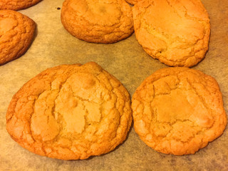 Delicious cookies with chocolate chips baking homemade dessert 