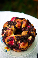 CHOCOLATE CHERRY PULL APART BREAD.