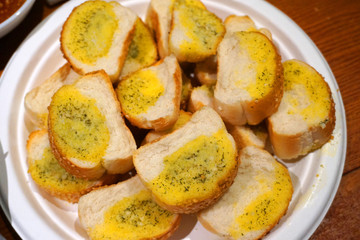 Delicious bread with pork floss and sausage American hot dog with mustard tomato sauce homemade baking bread