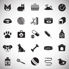 Pet icons set on white background for graphic and web design, Modern simple vector sign. Internet concept. Trendy symbol for website design web button or mobile app