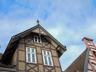 Facade of an old house in Lueneburg, Germany