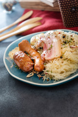 Central and Eastern European cuisines choucroute - sauerkraut with riesling