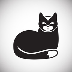 Pet cat icon on white background for graphic and web design, Modern simple vector sign. Internet concept. Trendy symbol for website design web button or mobile app
