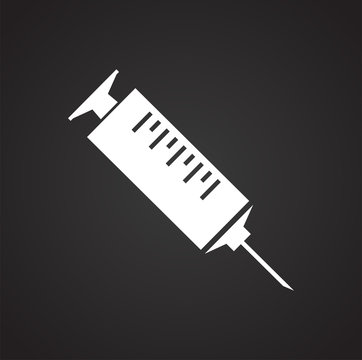 Pet medicine icon on black background for graphic and web design, Modern simple vector sign. Internet concept. Trendy symbol for website design web button or mobile app