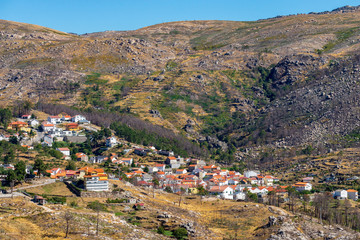 Fototapeta na wymiar The Monchique mountains, Portugal, view from near highest point