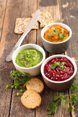 assorted vegetarian dip