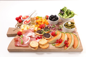 assorted snack and buffet food