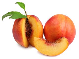 Nectarine isolated on white