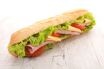 sandwich with ham and cheese