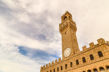 Fototapeta premium Palazzo Vecchio, also called Palazzo della Signoria, most important historic government building in Florence