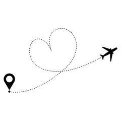  Airplane travel concept. 