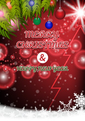 Fototapeta na wymiar Christmas banner or poster vector illustration