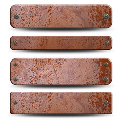 4 plaques métalliques